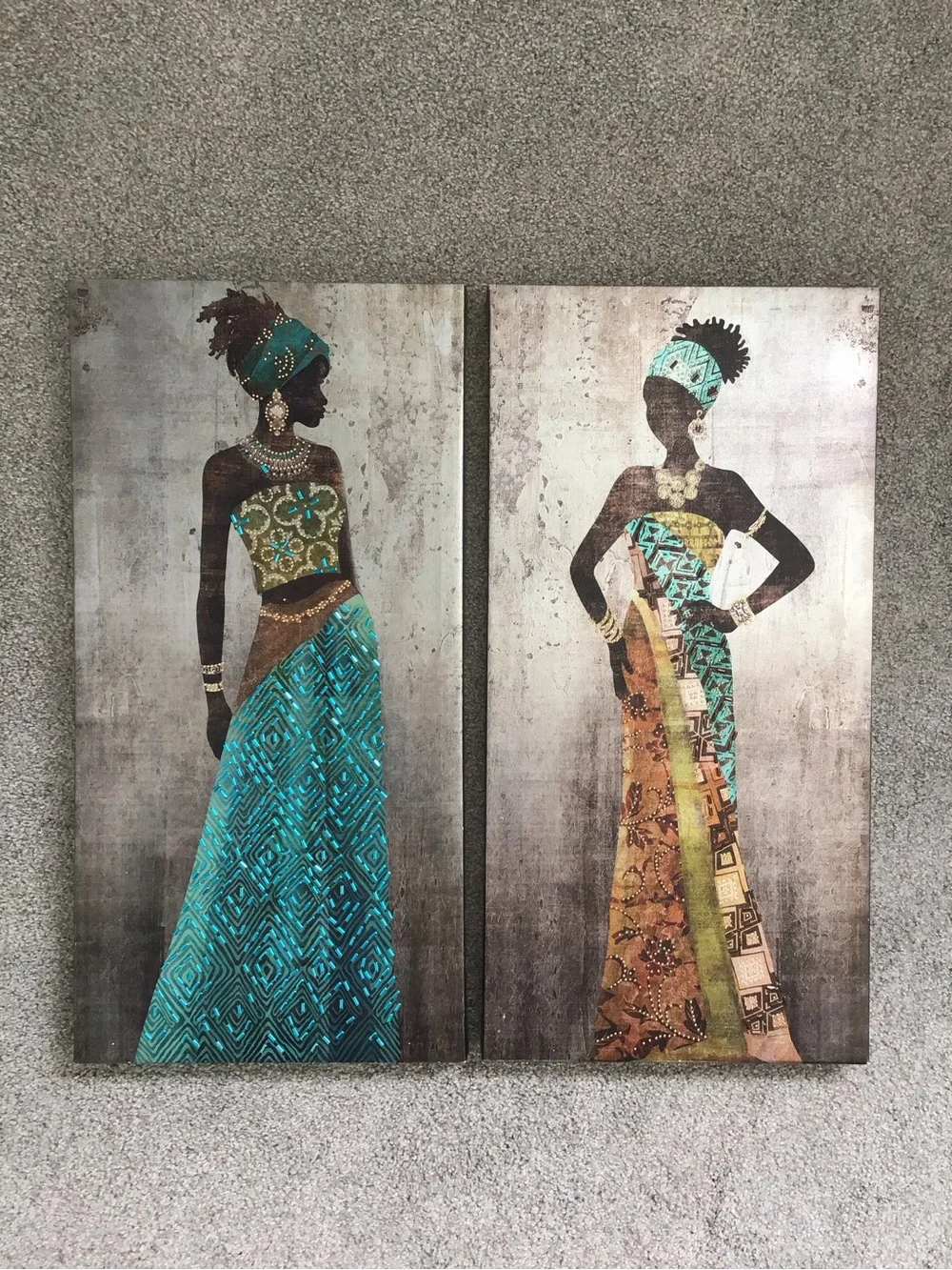 AFRICAN-Inspired Jeweled Wall Art